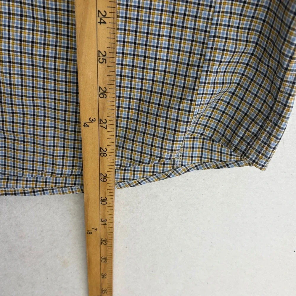 Fred Perry Bradley Wiggins Shirt Mens XXL Mustard Gingham New Short Sleeve M6715